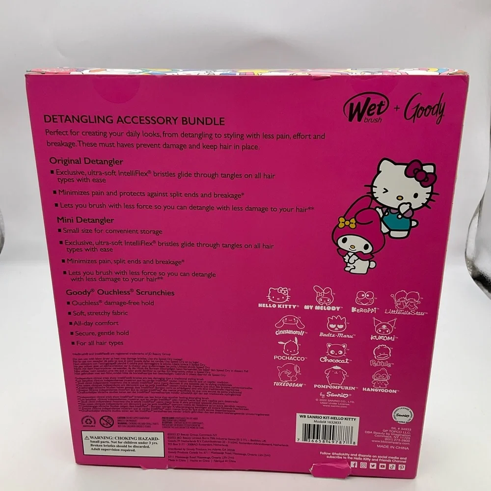 NEW HELLO KITTY‎ BY GOODY HAIRBRUSH KIT